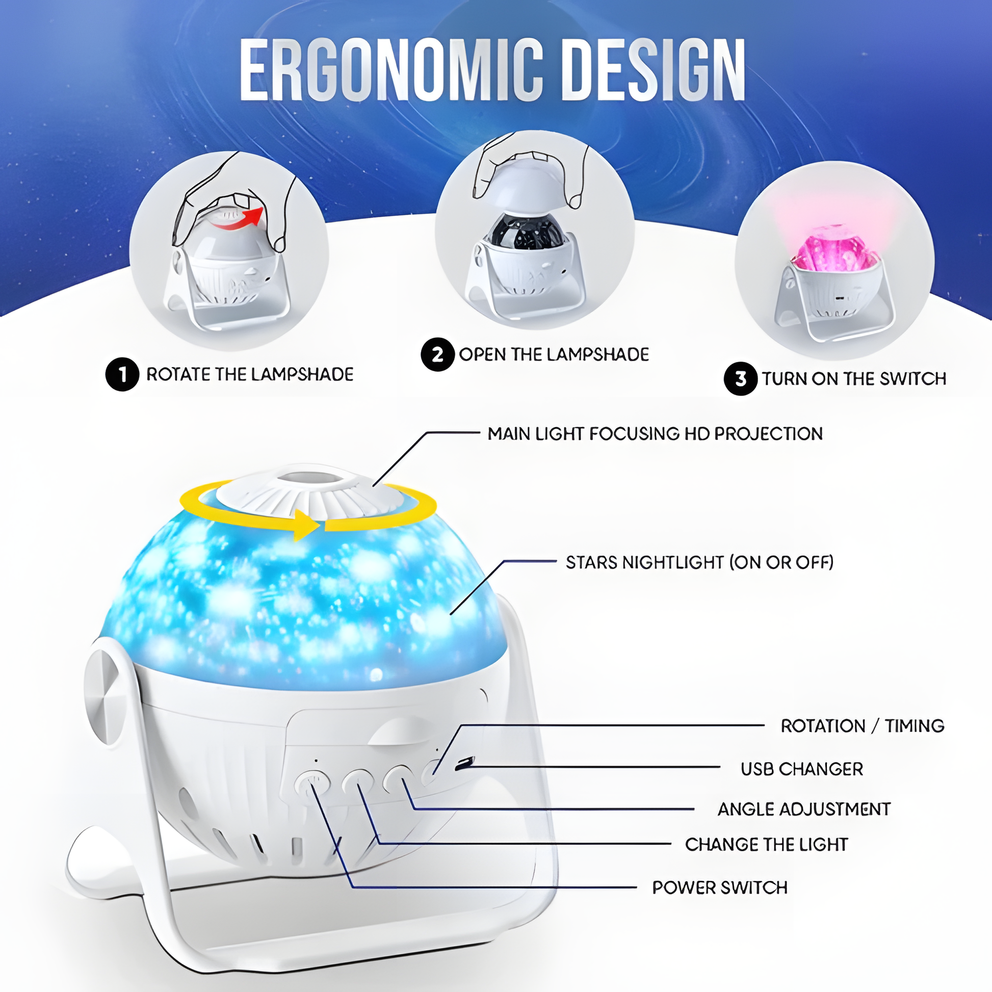 6 in 1 Galaxy Projectorr