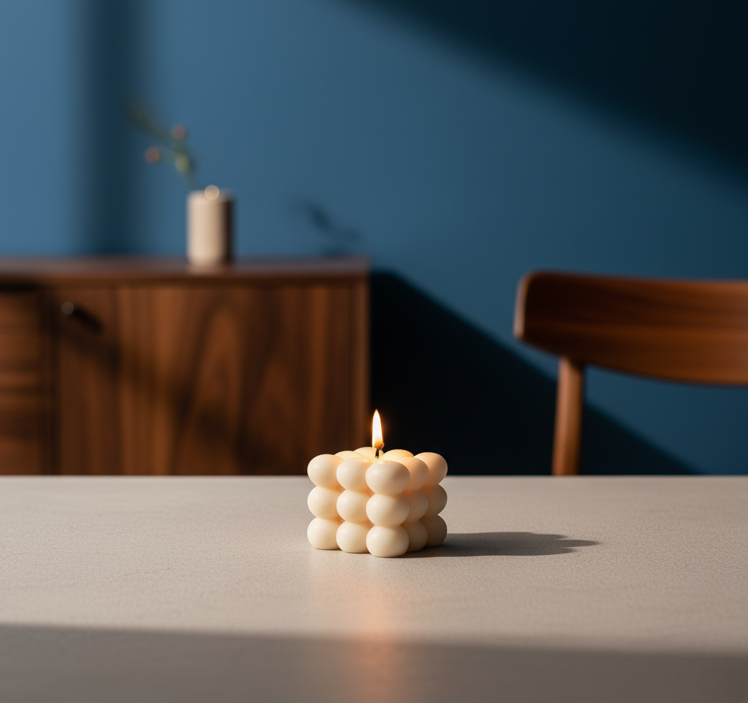 Bubble Cube Soy Candle1