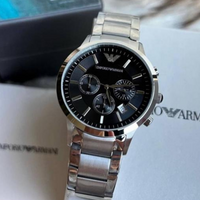 Emporio Armani Blacked-Out Chronograph1