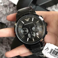 Emporio Armani Classic Black Dial Stainless Steel