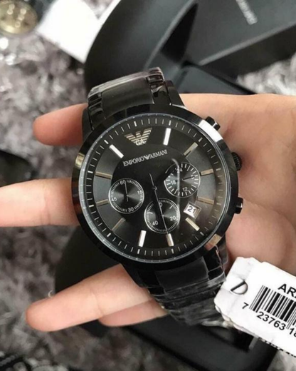 Emporio Armani Classic Black Dial Stainless Steel