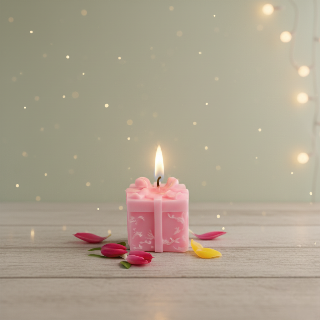 Pink Decorative Candle