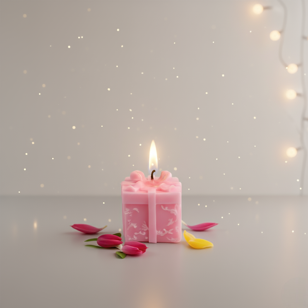 Pink Gift Box Candle