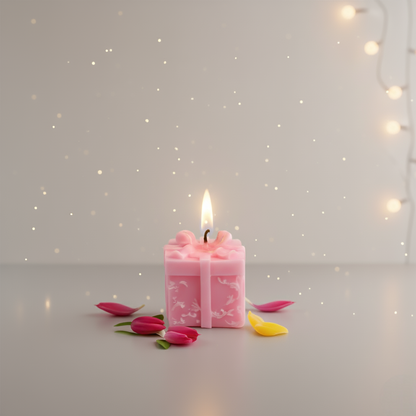 Pink Gift Box Candle