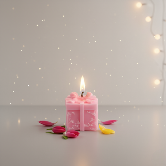 Pink Gift Box Candle