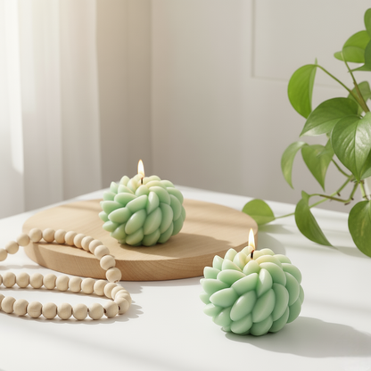 Succulent Bloom Decorative Candle