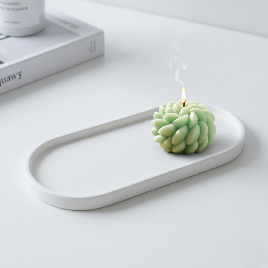 Succulent Decorative Candle