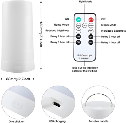 USB Rechargeable Flame Effect Night Light1