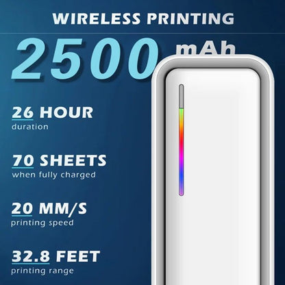 X9 Portable Wireless Printer – 2500mAh